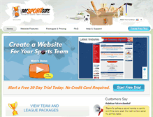 Tablet Screenshot of mysportsite.com